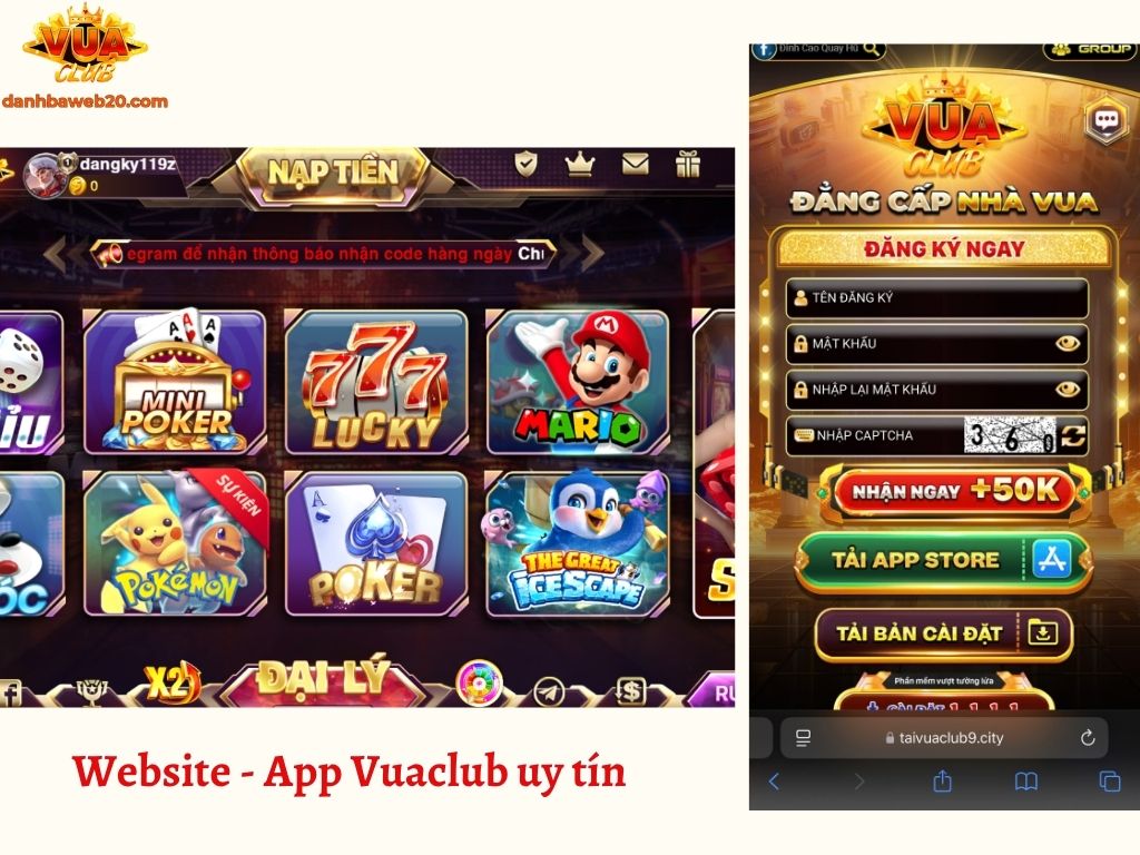 Chơi game Vuaclub uy tín tại website chính thức