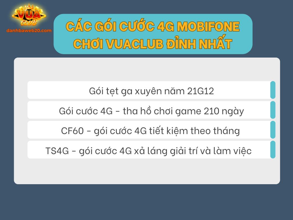 Gói cước Mobifone chơi Vuaclub đỉnh nhất